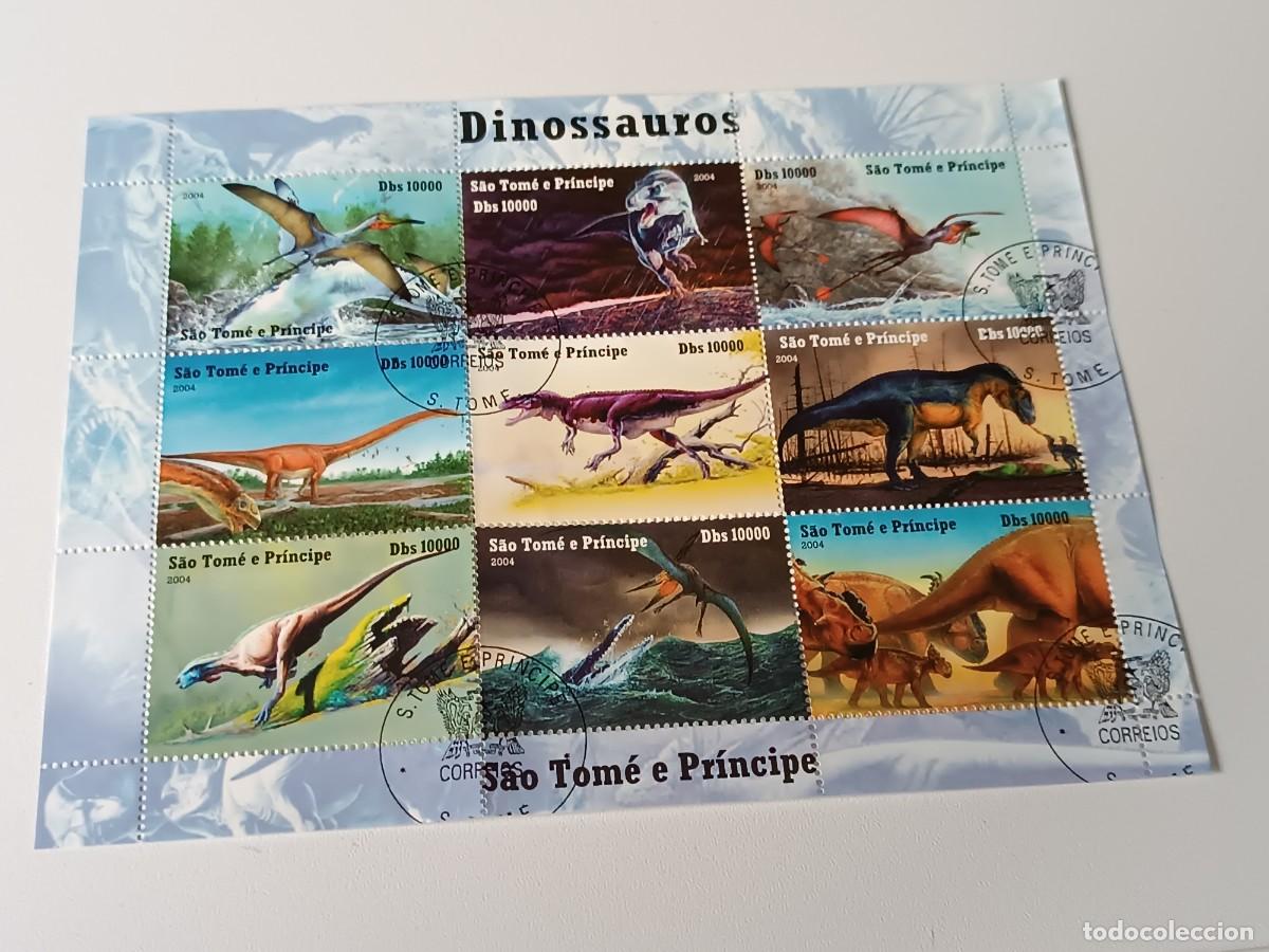 Sellos: BLOQUE DE SELLOS DINOSAURIOS - Foto 1