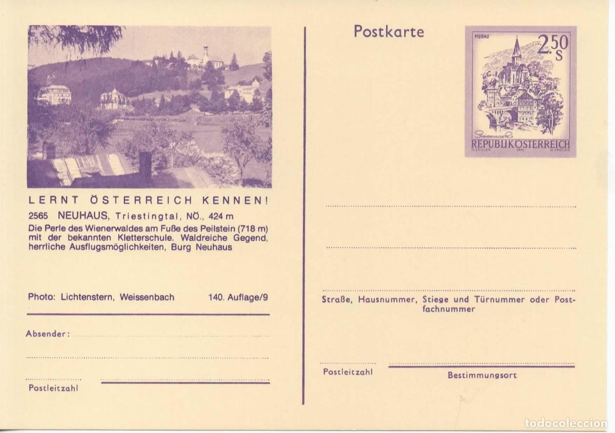 Sellos: AUSTRIA ENTERO POSTAL NEUHAUS - Foto 1