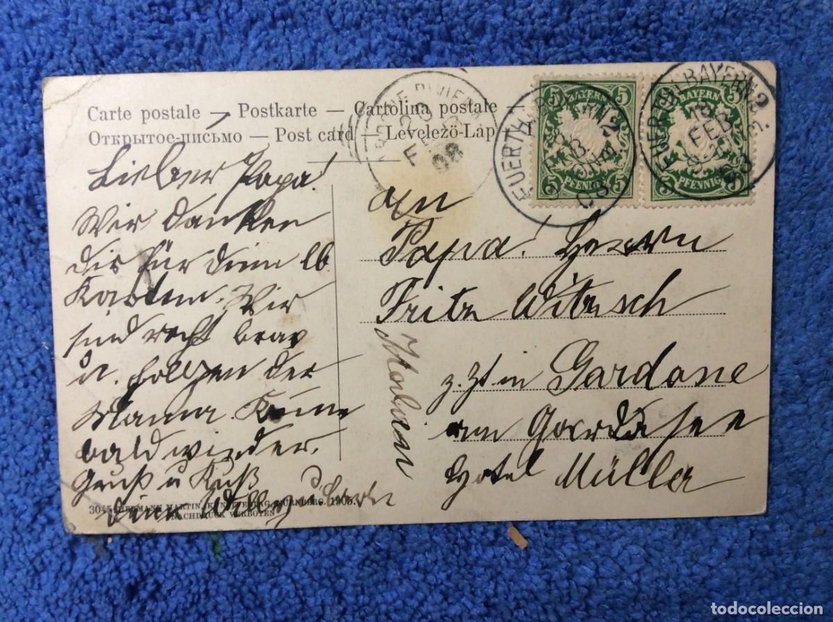 Sellos: BAVIERA 1908 TARJETA POSTAL CIRCULADA (1AAH54) - Foto 1