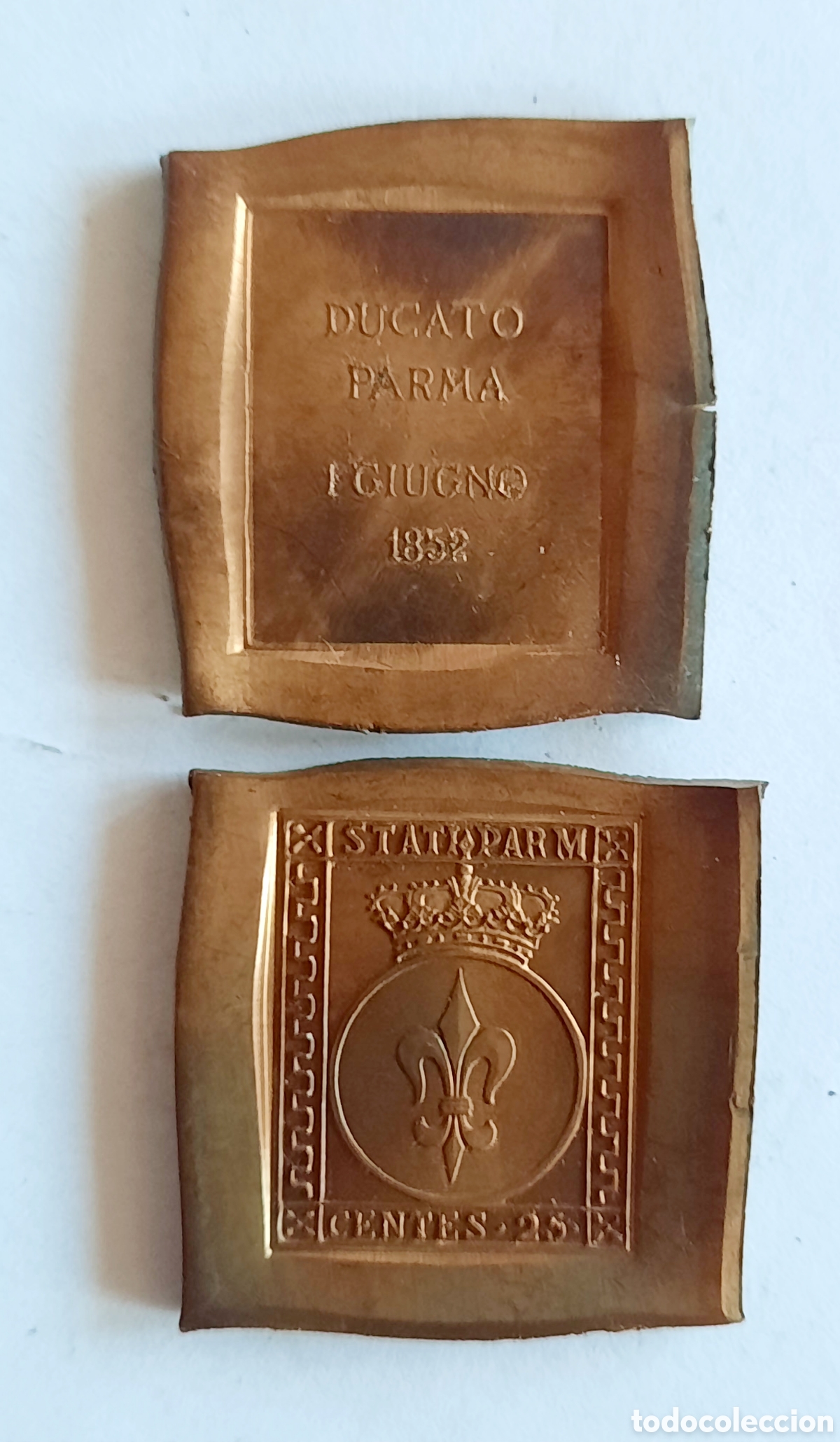 Sellos: Sello Parma 1852. En bronce - Foto 1