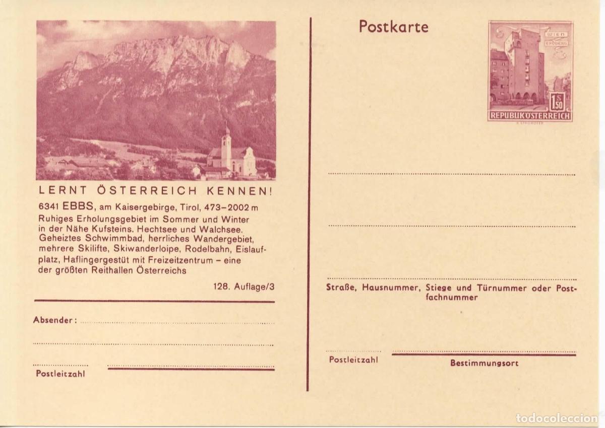 Sellos: AUSTRIA ENTERO POSTAL EBBS SKI - Foto 1