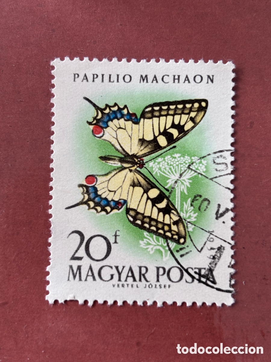 Sellos: Magyar posta 20f Papilio Machaon - Foto 1