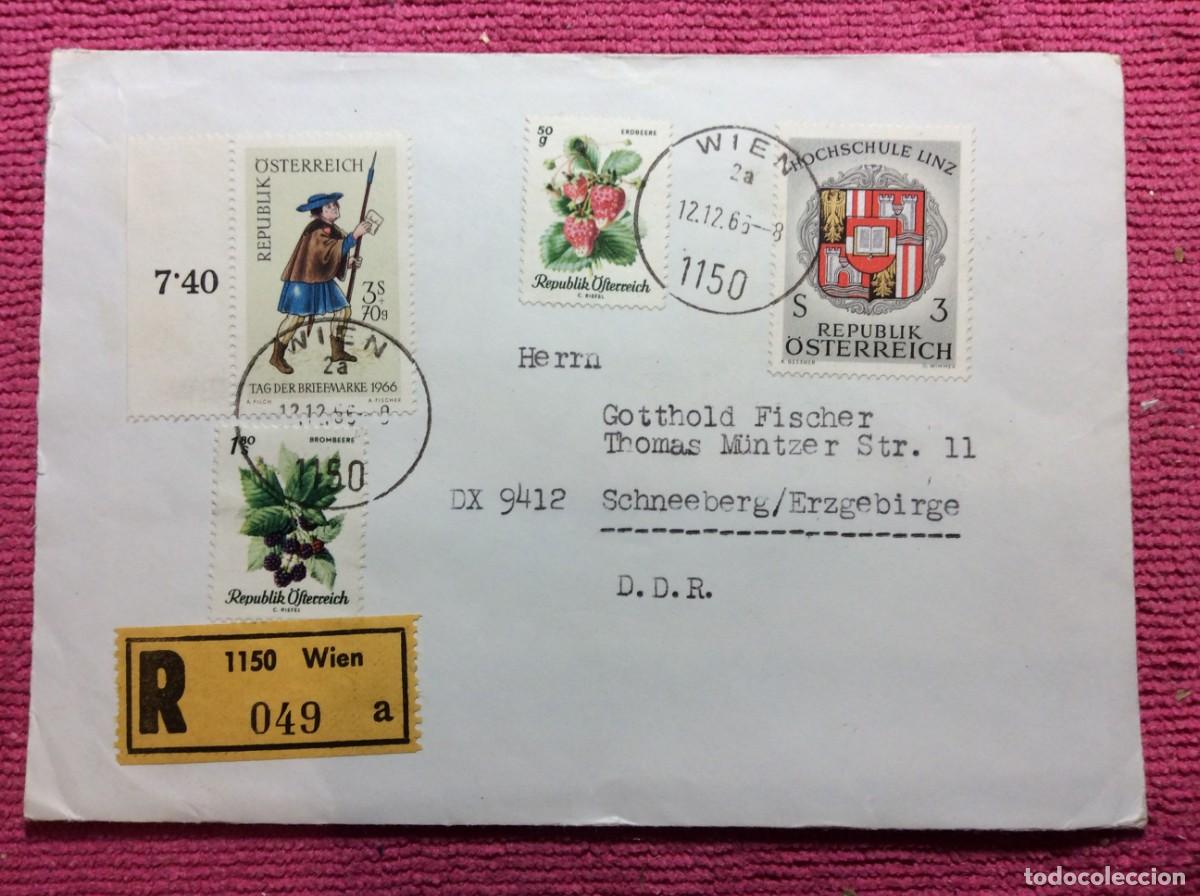 Sellos: AUSTRIA. 1966 CARTA CERTIFICADA (1DDH67) - Foto 1
