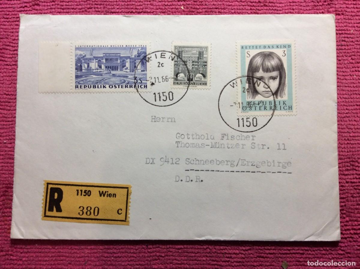 Sellos: AUSTRIA. 1966 CARTA CERTIFICADA (1DDH68) - Foto 1