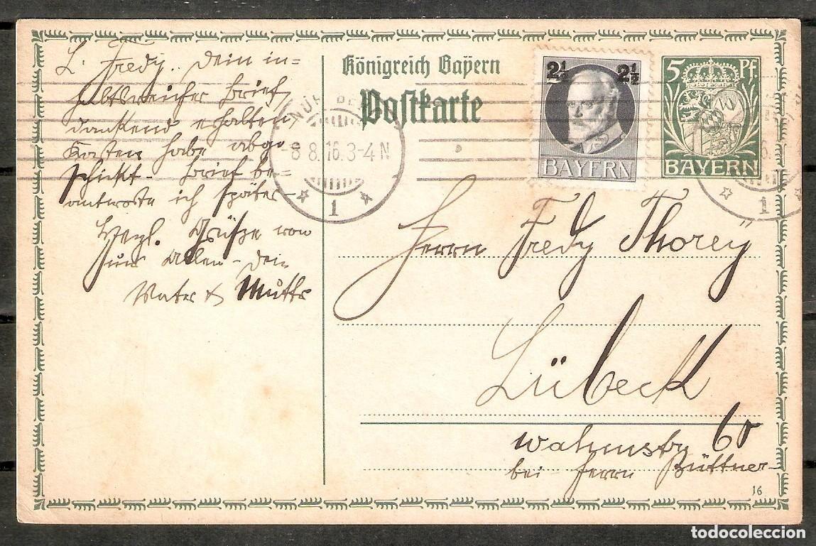 Sellos: BAVIERA. 1916. ENTERO POSTAL. - Foto 1