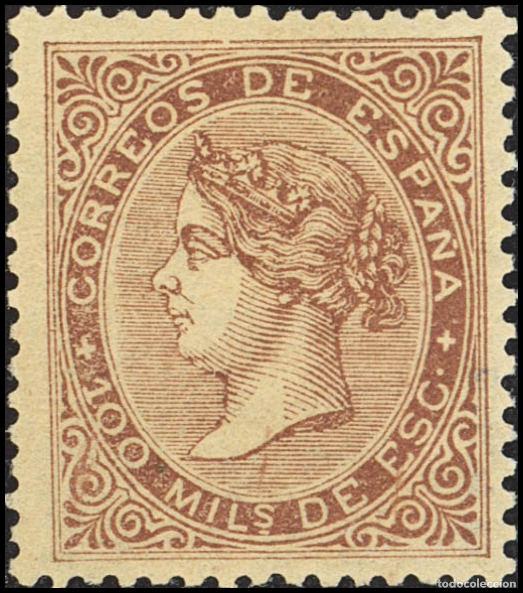Briefmarken: Selecci&oacute;n Trato Privado. &#9733; 99. 1868. 100 mils casta&ntilde;o. Color y centraje excepcional. PIEZA DE