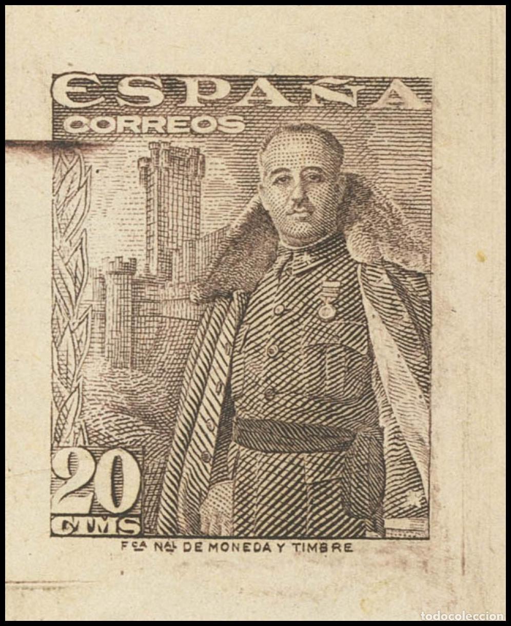 Stamps: Selecci&oacute;n Trato Privado. (&#9733;) NE60P. 1942. 20 cts violeta. PRUEBA DEFINITIVA DEL NO EMITIDO. MA