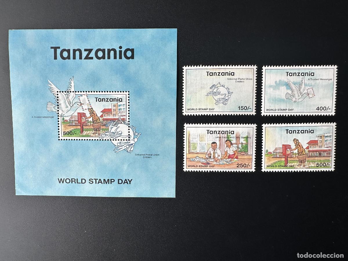 Sellos: Tanzania 1998 Mi. 3069 - 3072 Bl. 412 D&iacute;a Mundial del Sello