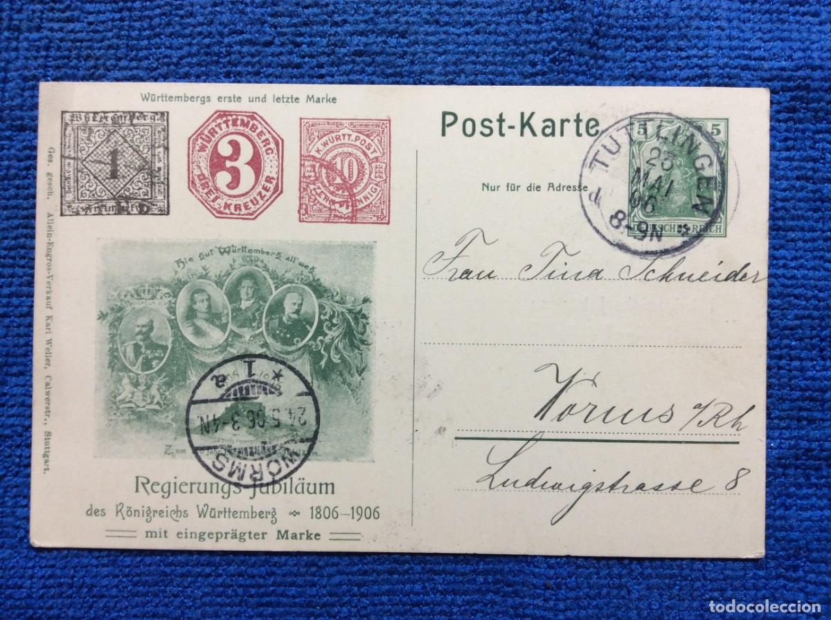 Sellos: ALEMANIA IMPERIO 1906 ENTERO POSTAL DE EMISI&Oacute;N PRIVADA CIRCULADO (1BBZ63)