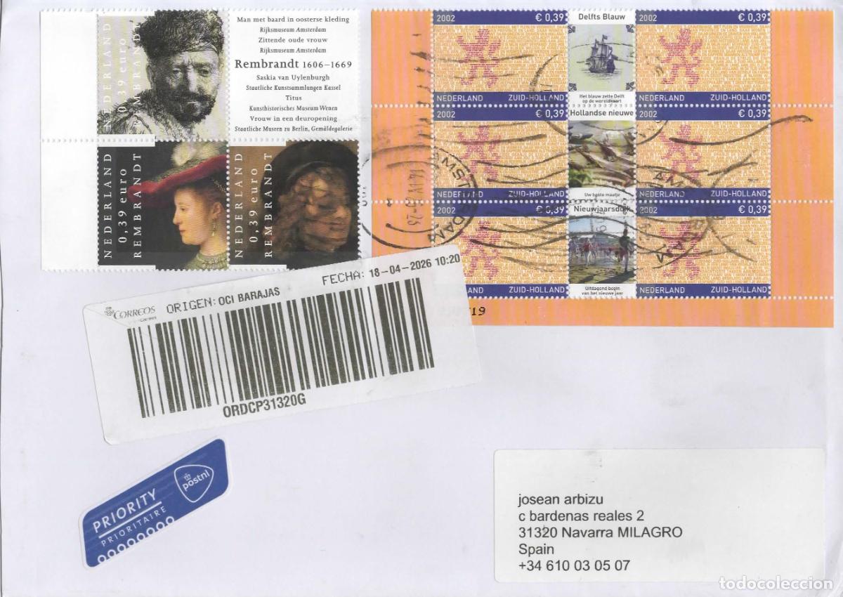Sellos: HOLANDA CC SELLOS REMBRANDT ARTE PINTURA