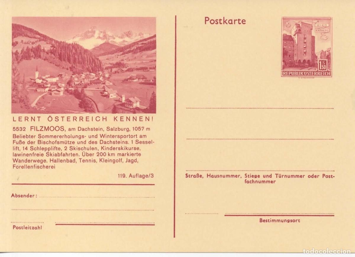 Sellos: AUSTRIA ENTERO POSTAL FILZMOOS SALZBURG GOLF SKI TENNIS
