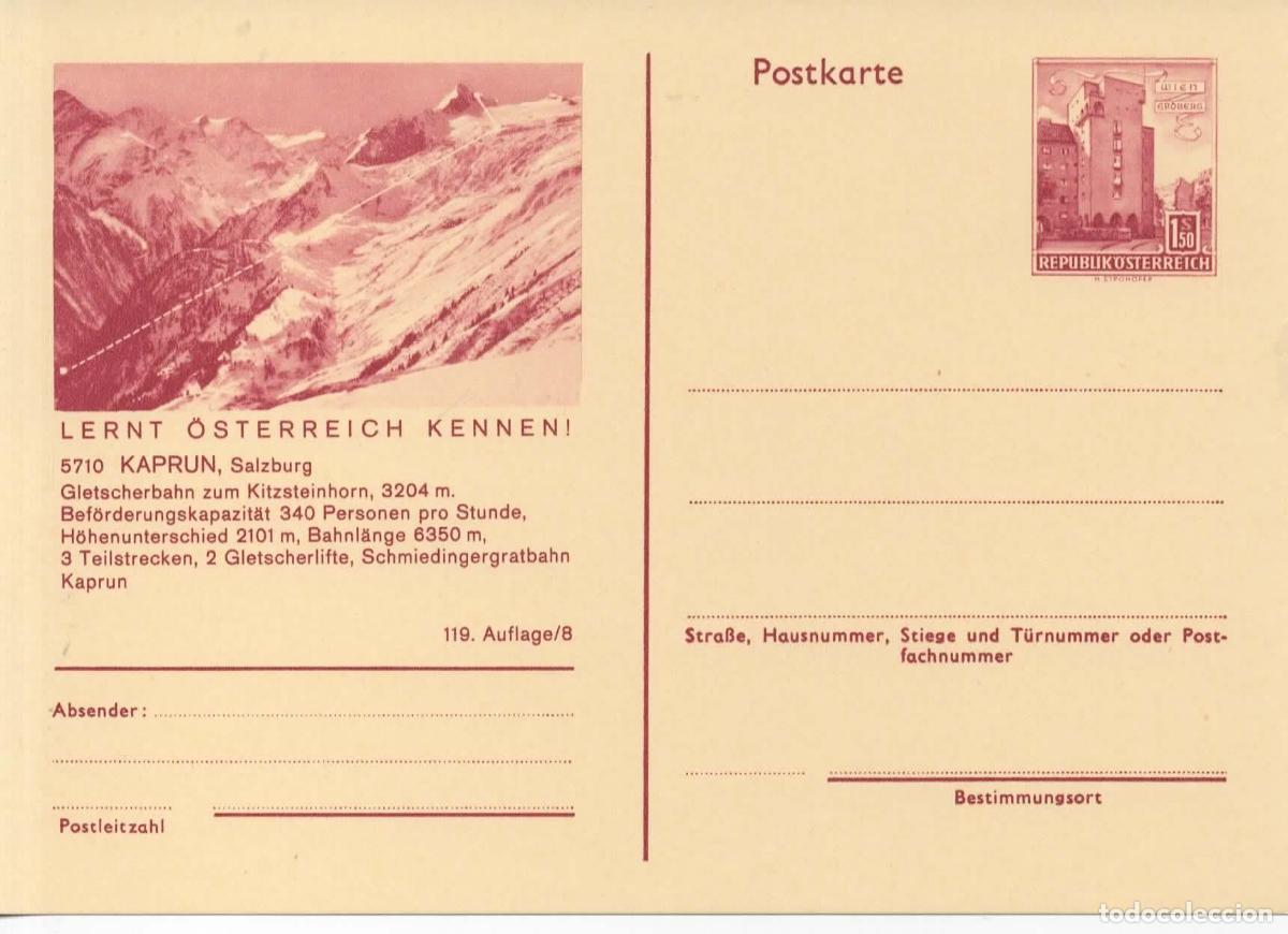 Sellos: AUSTRIA ENTERO POSTAL KAPRUN SALZBURG TENNIS SAUNA