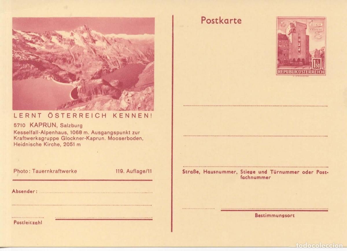 Sellos: AUSTRIA ENTERO POSTAL KAPRUN SALZBURG TENNIS SAUNA
