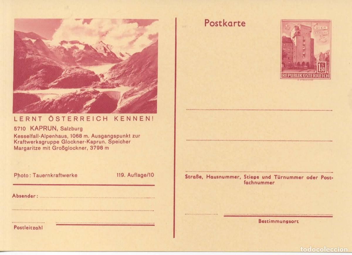Sellos: AUSTRIA ENTERO POSTAL KAPRUN SALZBURG TENNIS SAUNA