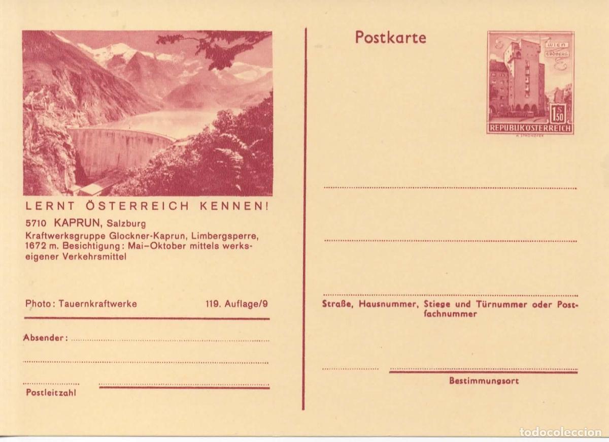 Sellos: AUSTRIA ENTERO POSTAL KAPRUN SALZBURG TENNIS SAUNA