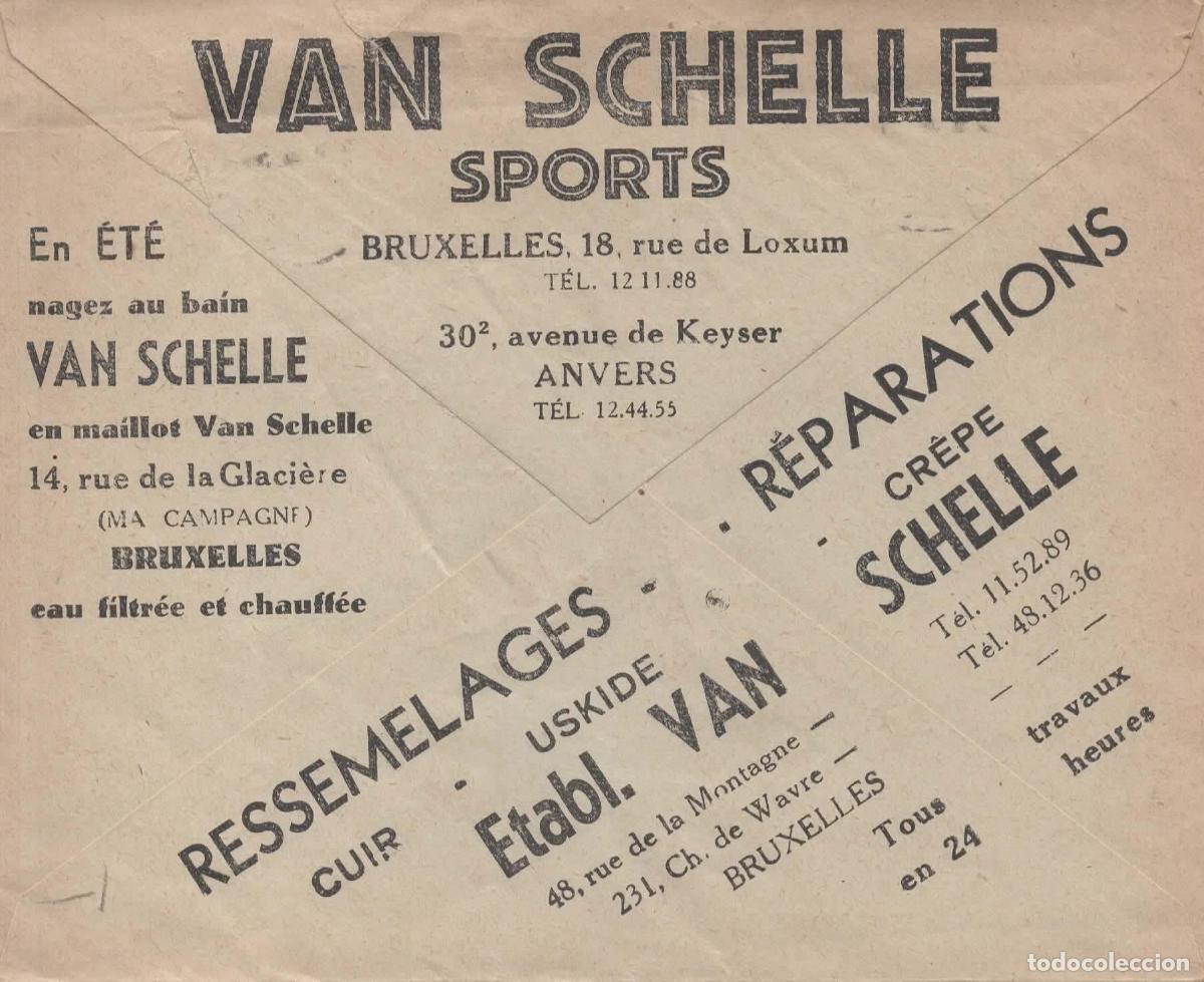 Sellos: BELGICA SOBRE PARA CHEQUES POSTALES 1931 PUBLICIDAD VAM SCHELLE SPORTS MAILLOTS