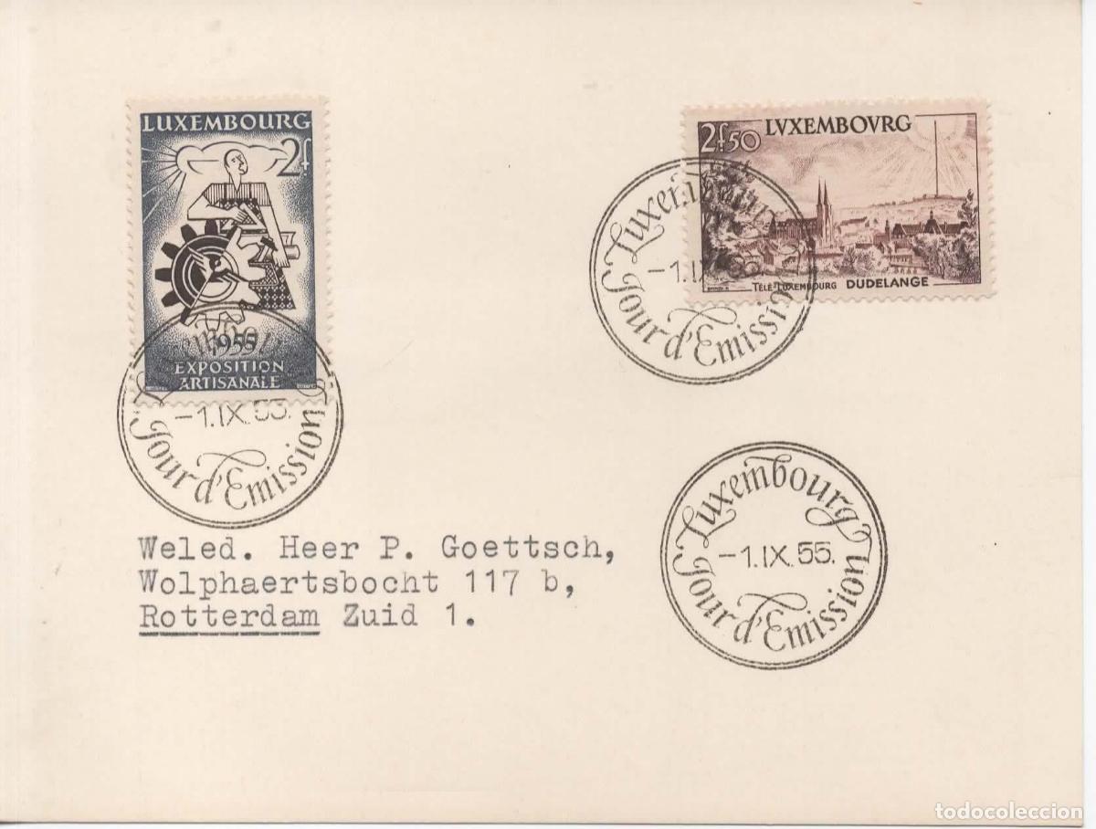 Sellos: LUXEMBOURG 1955 TARJETA TELE LUXEMBURG TV TELEVISION TELECOM