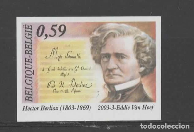 Sellos: BELGICA DIN DENTAR IMPERFORATE HECTOR BERLIEZ MUSICA ARTE