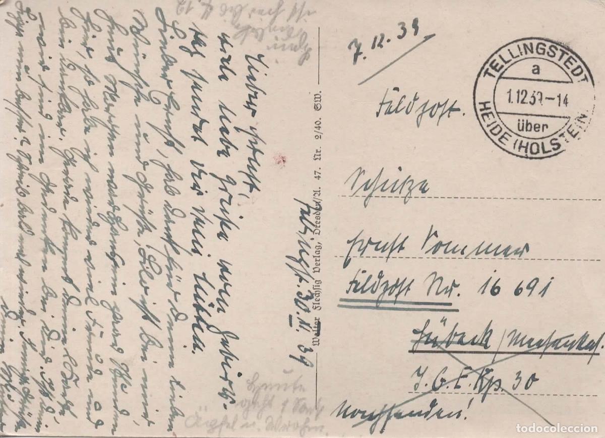 Sellos: ALEMANIA WW2 CORREO MILITAR FELDPOST TELLINGSTEDT 1939