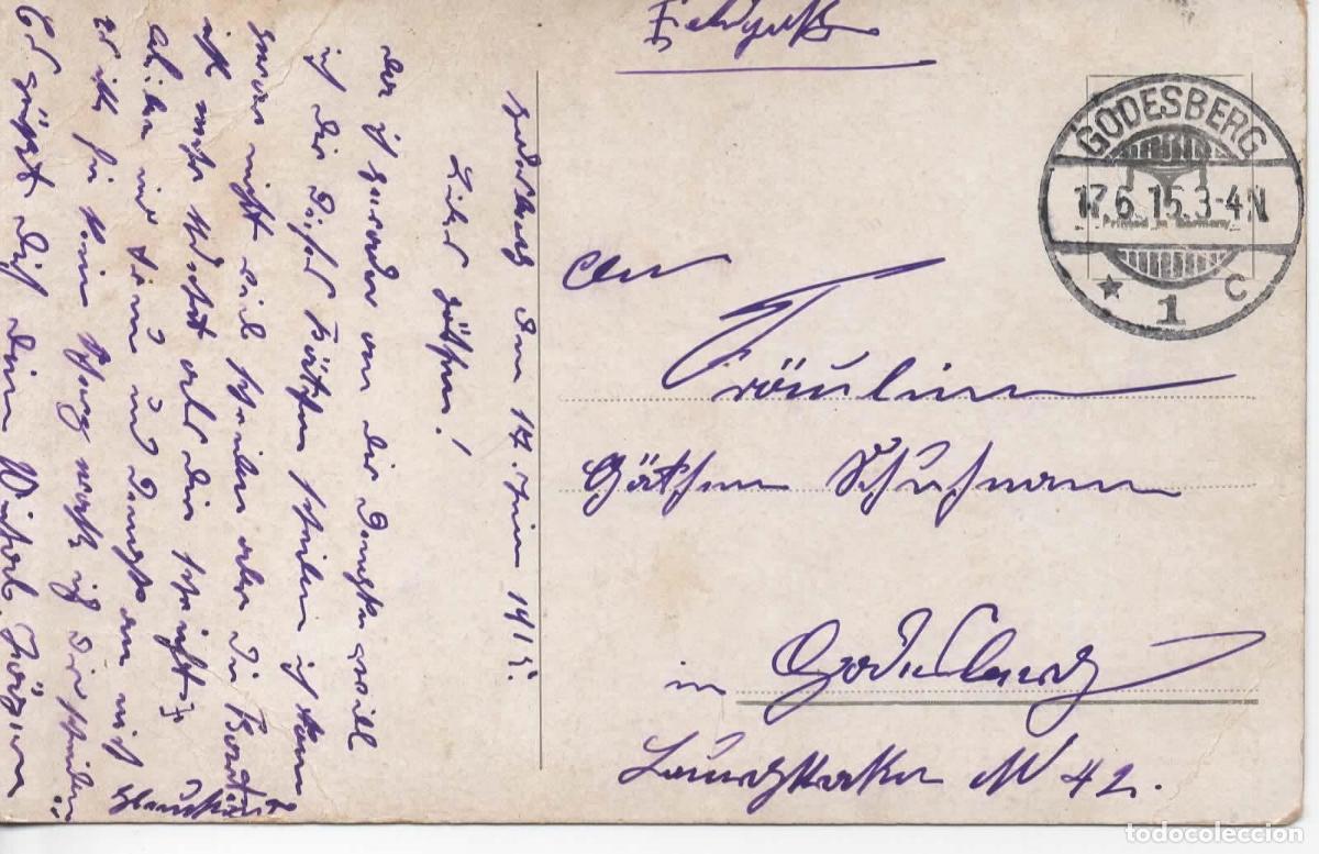 Sellos: ALEMANIA WW1 CORREO MILITAR FELDPOST GODESBERG 1915