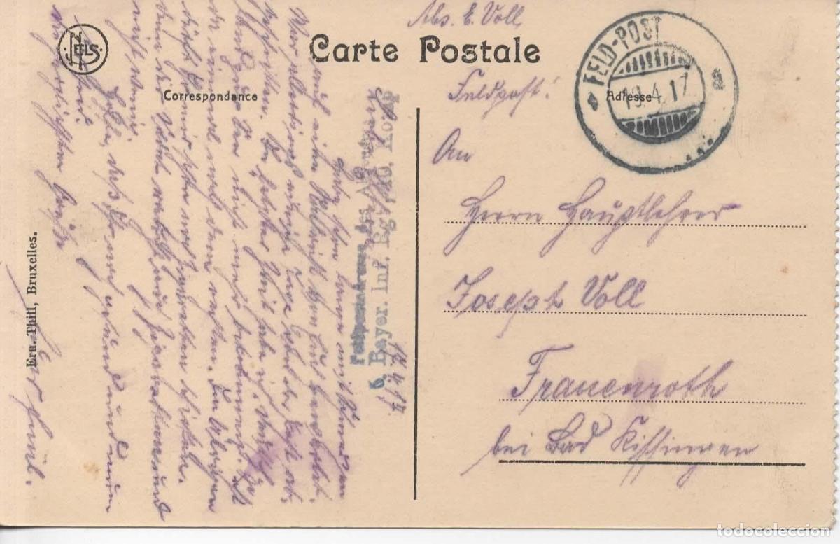 Sellos: ALEMANIA WW1 CORREO MILITAR FELDPOST LE HEROU 1917