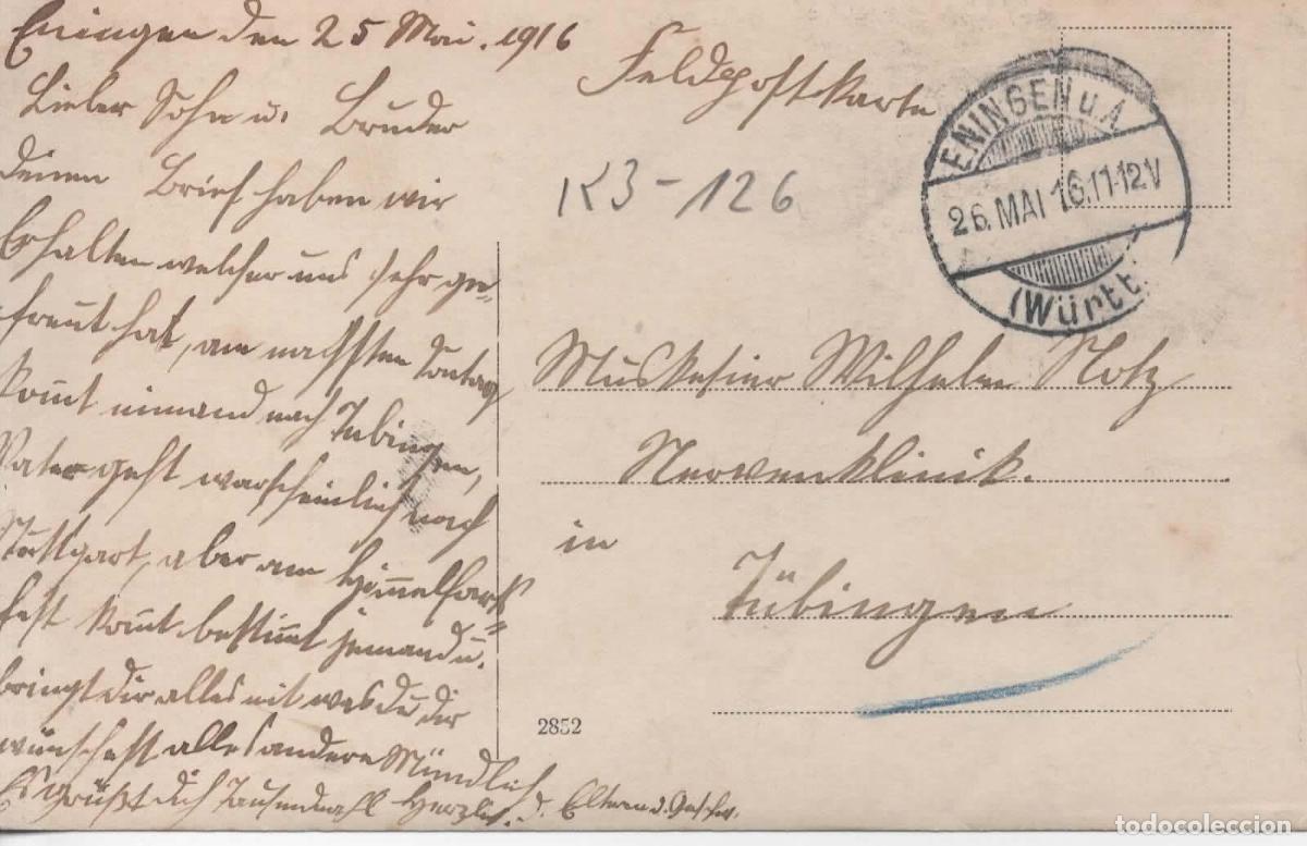 Sellos: ALEMANIA WW1 CORREO MILITAR FELDPOST 1916 ENINGEN