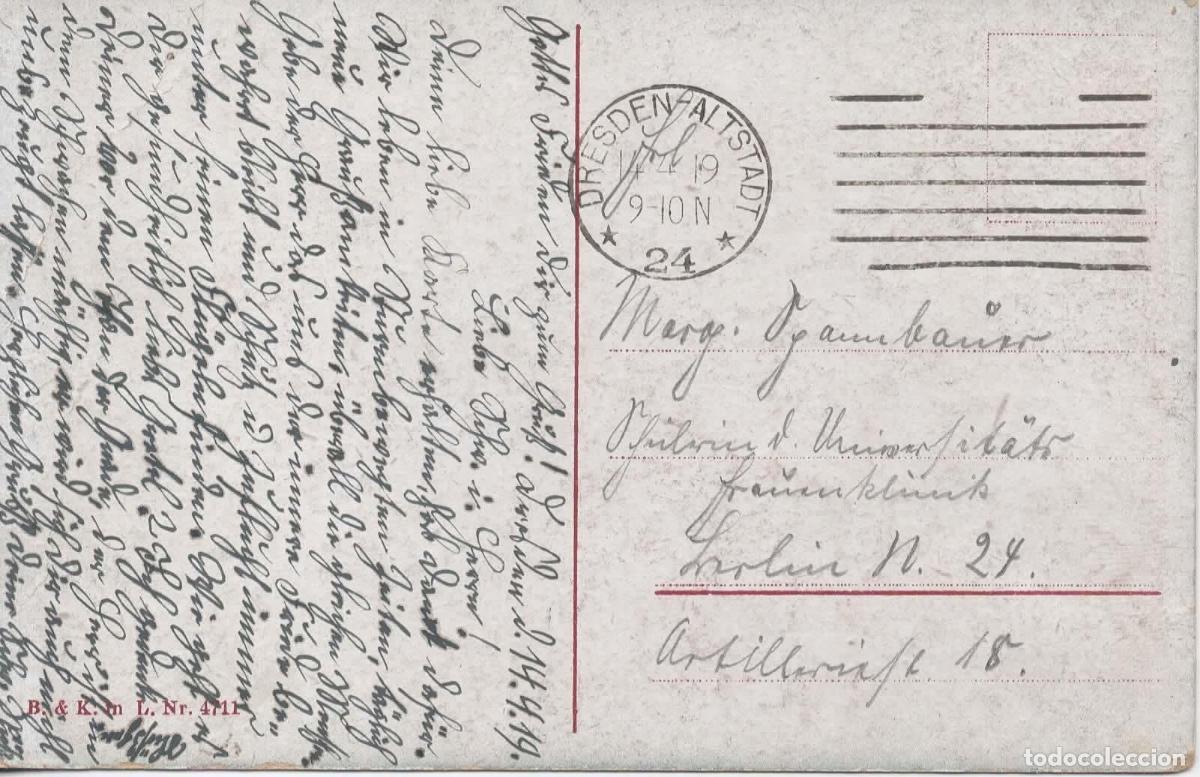 Sellos: ALEMANIA WW1 CORREO MILITAR FELDPOST 1919 DRESDEN