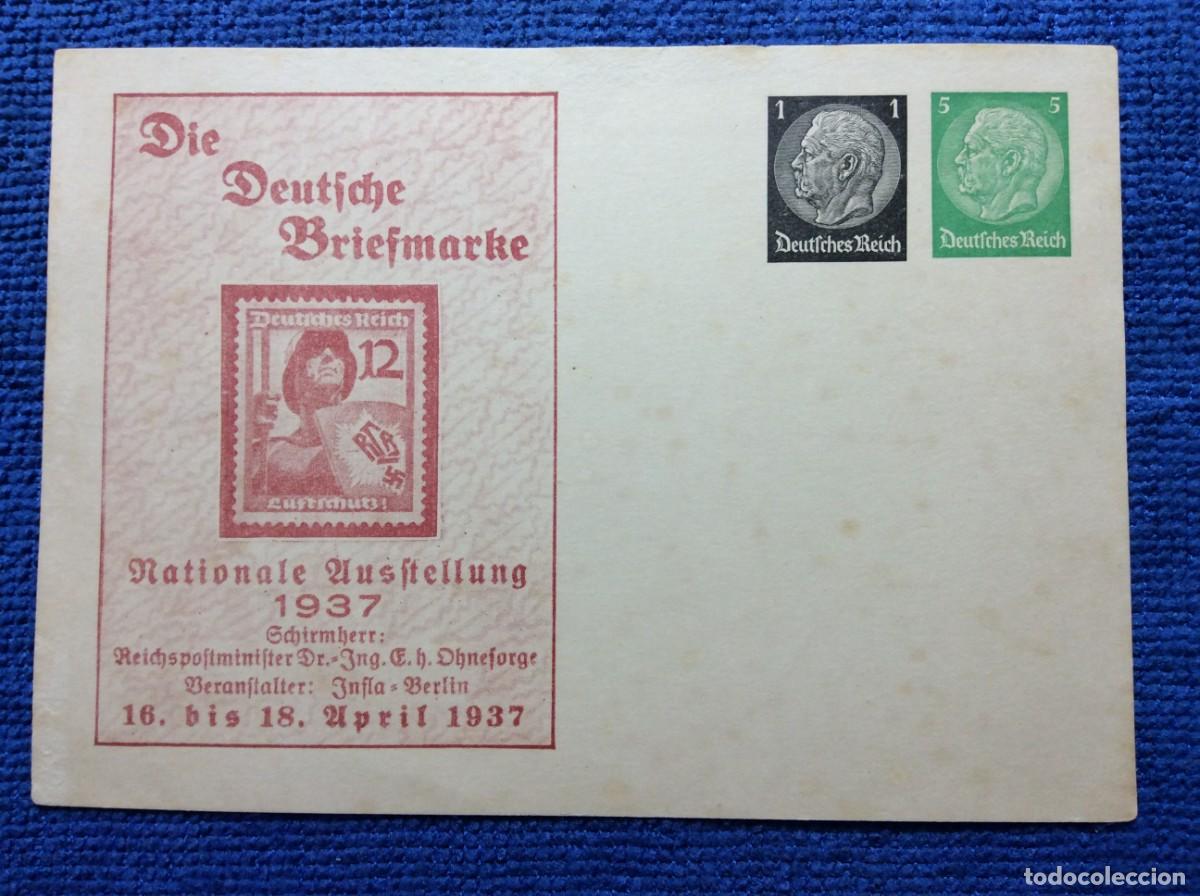 Sellos: ALEMANIA III REICH 1937 ENTERO POSTAL DE EMISI&Oacute;N PRIVADA (1BBZ73)
