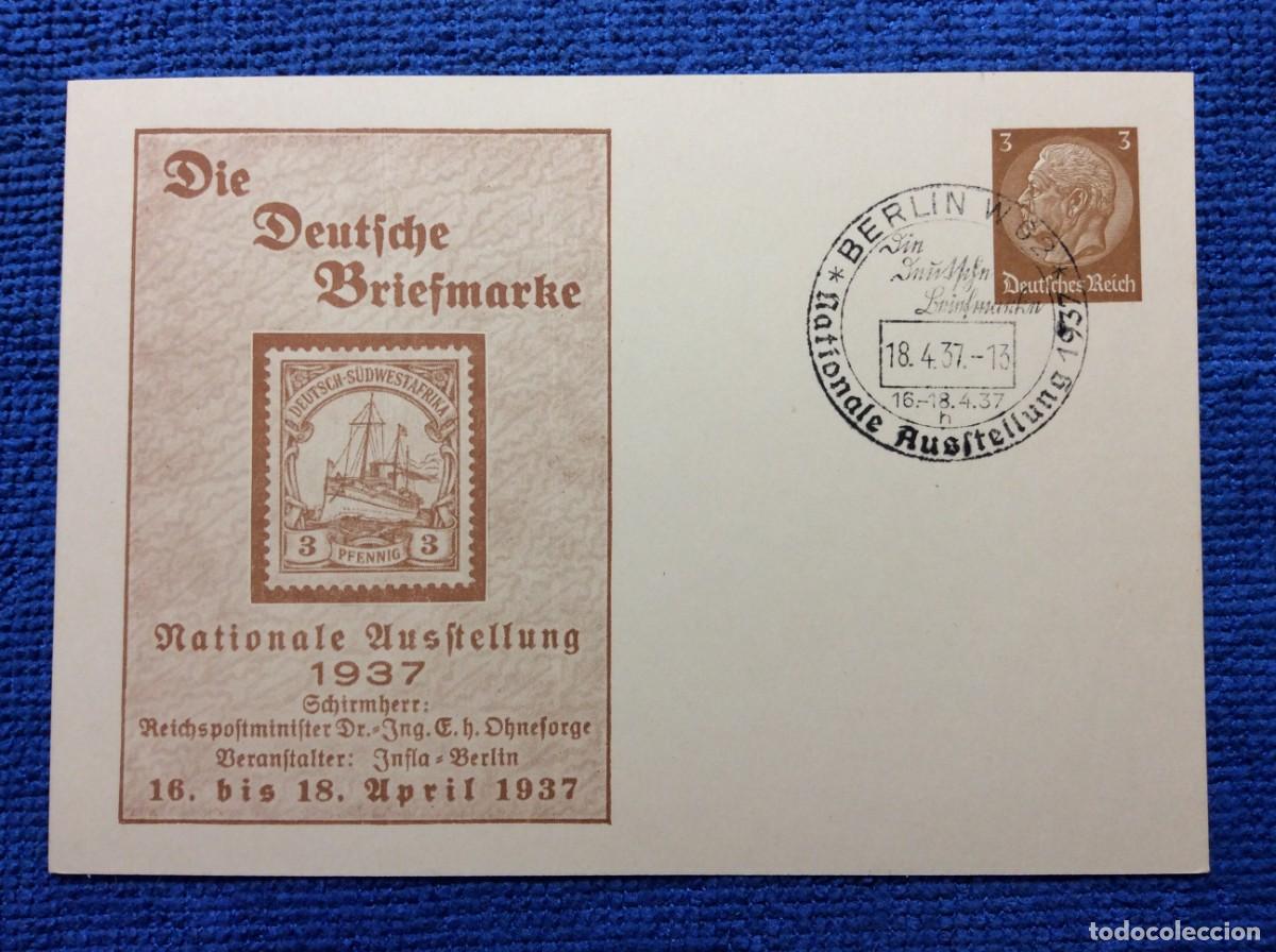 Sellos: ALEMANIA III REICH 1937 ENTERO POSTAL DE EMISI&Oacute;N PRIVADA (1BBZ74)
