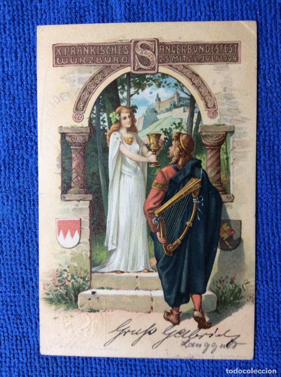 Sellos: ALEMANIA (BAVIERA) 1904 ENTERO POSTAL DE EMISI&Oacute;N PRIVADA CIRCULADO (1BBZ96)