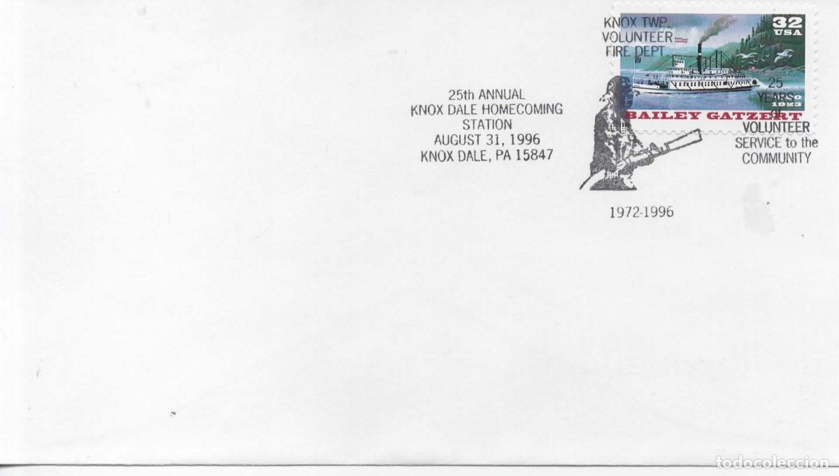 Sellos: ESTADOS UNIDOS USA KNOX DALE BOMBERO FIREMAN