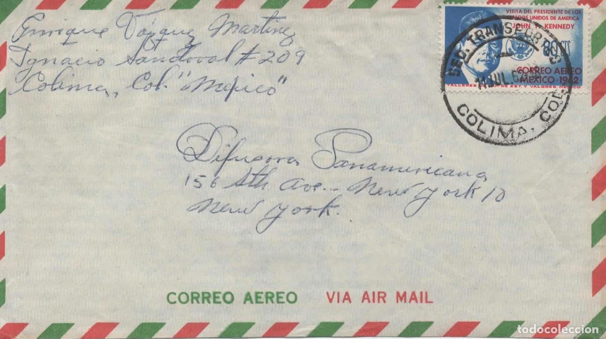 Sellos: MEXICO CC A USA KENNEDY