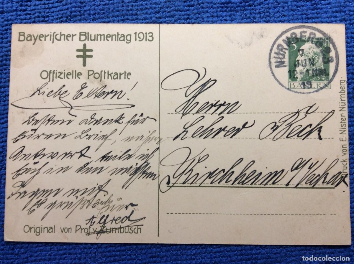 Sellos: ALEMANIA (BAVIERA) 1913 ENTERO POSTAL CIRCULADO (1DDJ36)