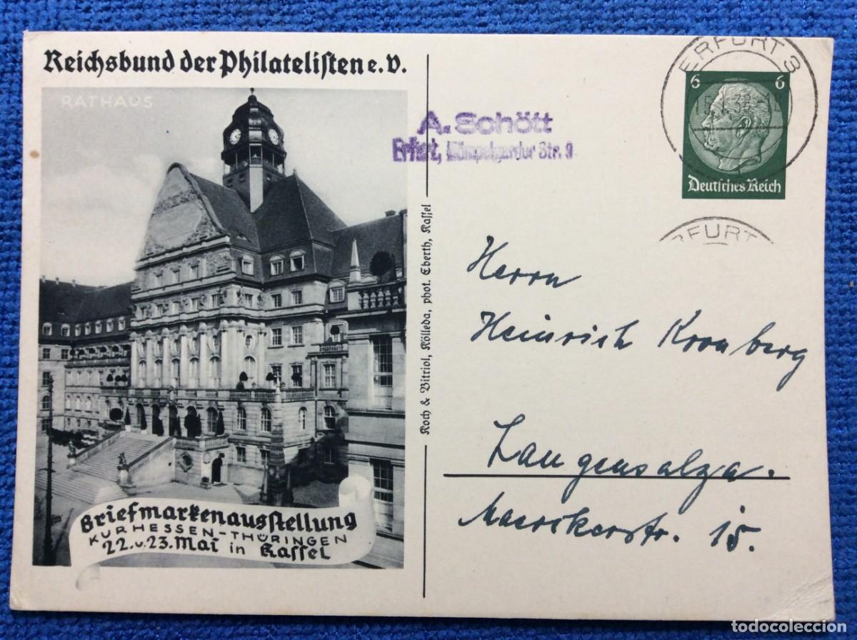Sellos: ALEMANIA III REICH 1938 ENTERO POSTAL DE EMISI&Oacute;N PRIVADA CIRCULADO. (1DDJ63)
