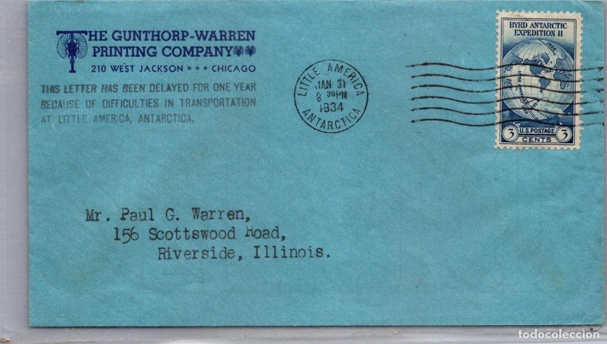 Sellos: ANTARTIDA ANTARCTIC ESTADOS UNIDOS EXPEDICION BYRD 1934 MAT LITTLE AMERICA