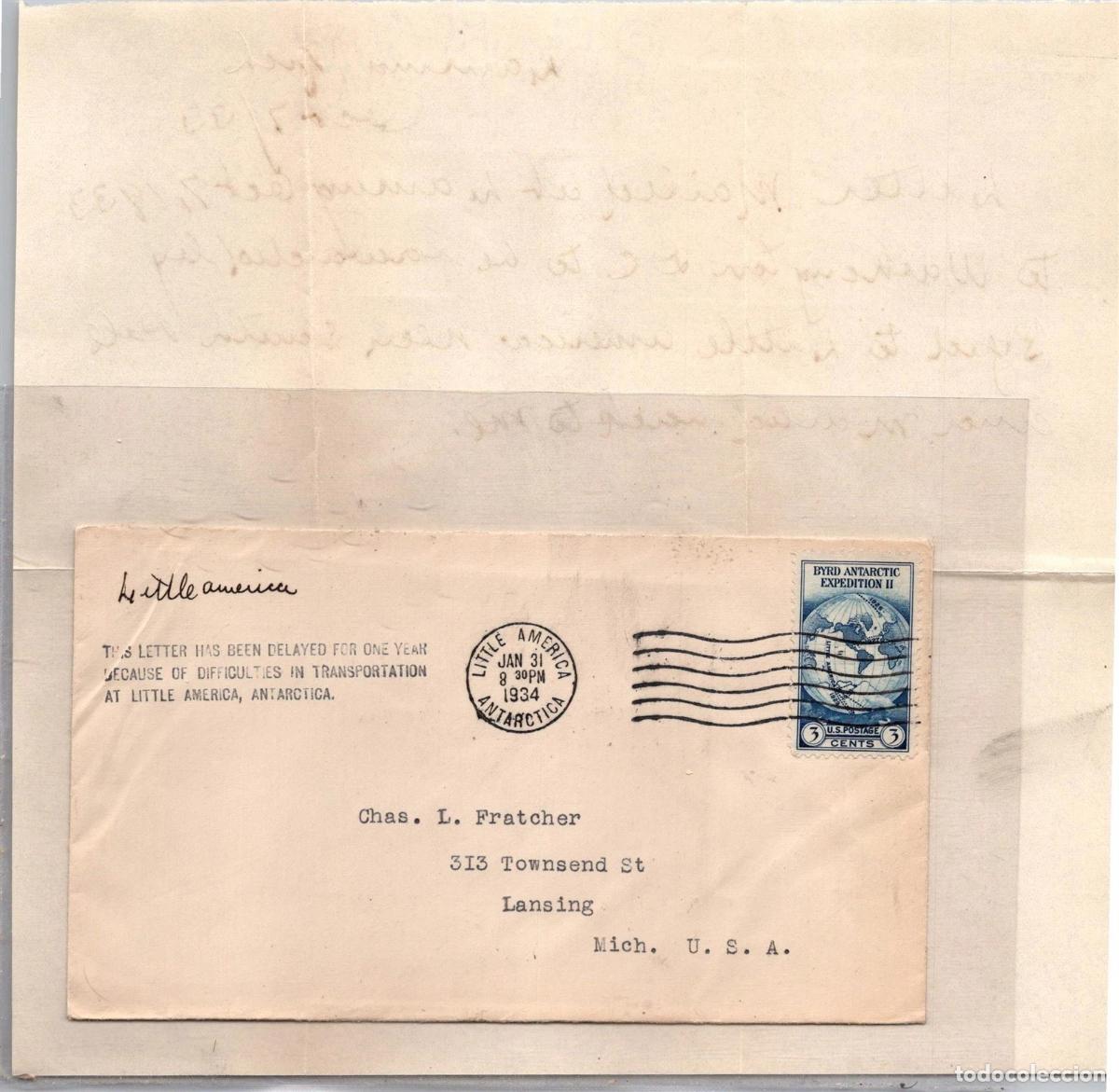 Sellos: ANTARTIDA ANTARCTIC ESTADOS UNIDOS EXPEDICION BYRD 1934 MAT LITTLE AMERICA