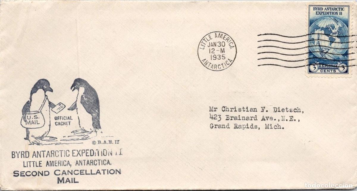 Sellos: ANTARTIDA ANTARCTIC ESTADOS UNIDOS EXPEDICION BYRD 1935 MAT LITTLE AMERICA