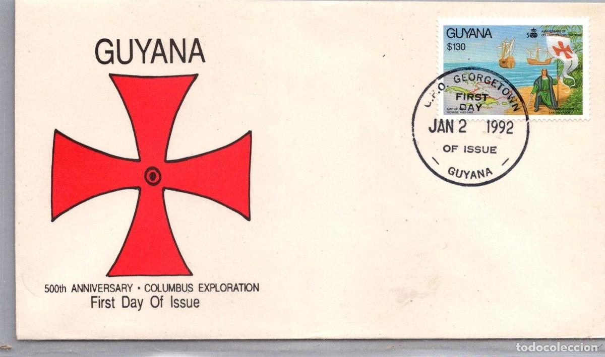 Sellos: GUYANA FDC COLON COLUMBUS 1992