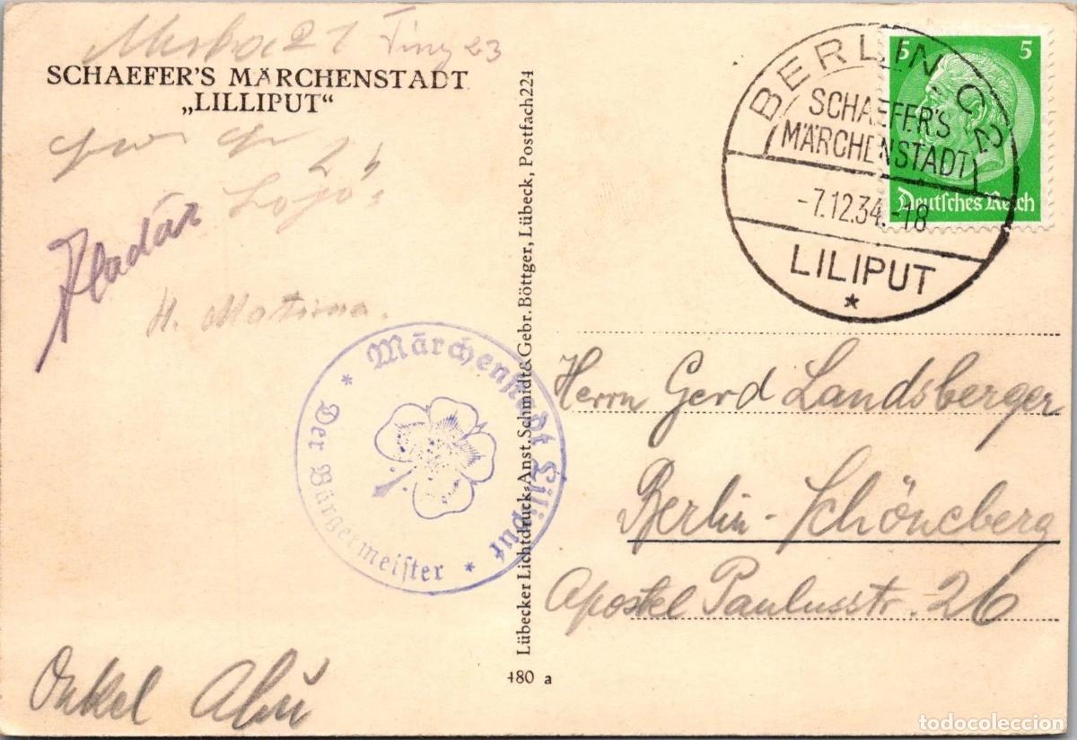Sellos: ALEMANIA BERLIN 1934 SCHAEFERS MARCHENSTADT LILIPUT