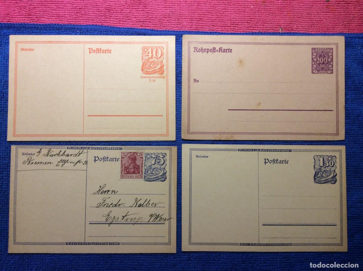 Sellos: ALEMANIA. REP. DE WEIMAR. 4 ENTERO POSTALES (1DDK00)