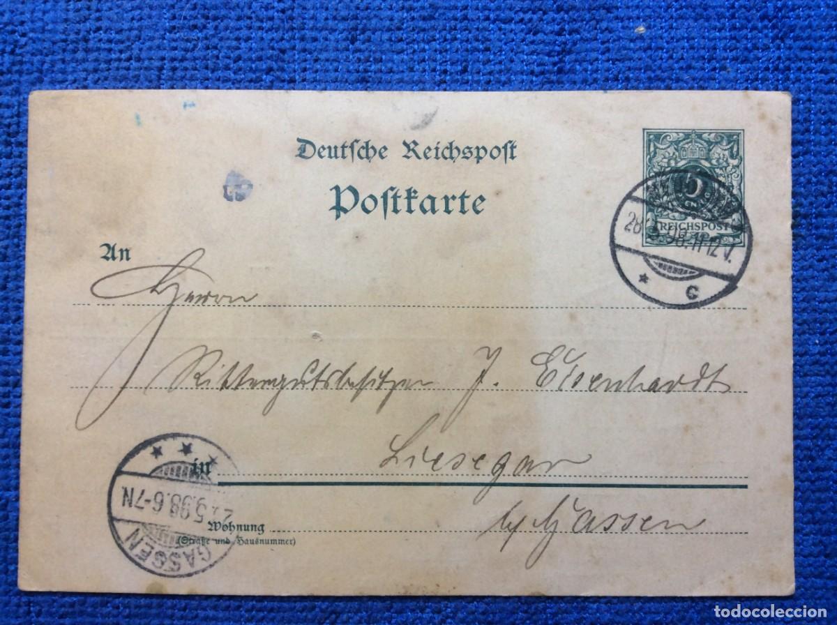 Sellos: ALEMANIA IMPERIO. 1898 ENTERO POSTAL CIRCULADO (1DDK01)