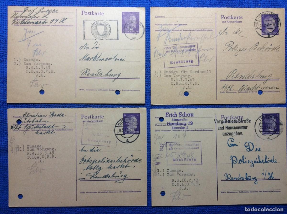 Sellos: ALEMANIA III REICH. 1943 LOTE DE ENTERO POSTALES CIRCULADOS (1DDK09)