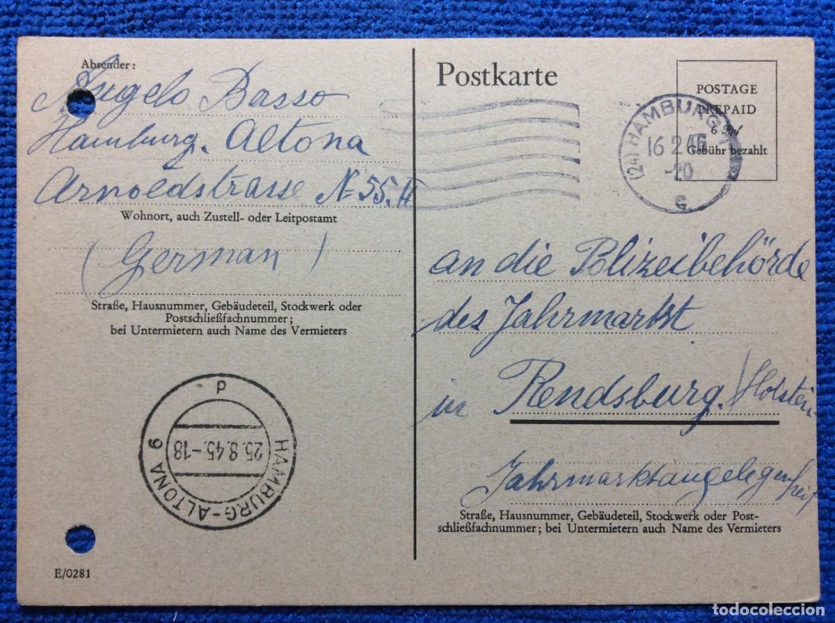 Sellos: ALEMANIA. OCUPACI&Oacute;N ALIADA. 1945 ENTERO POSTAL CIRCULADO (1DDK16)