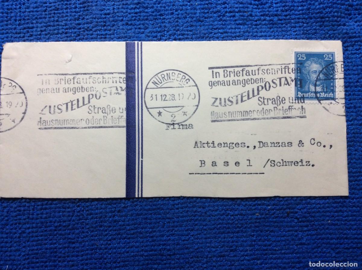 Sellos: ALEMANIA. 1928 FRAGMENTO CON MATASELLOS INTERESANTE (1DDG62)
