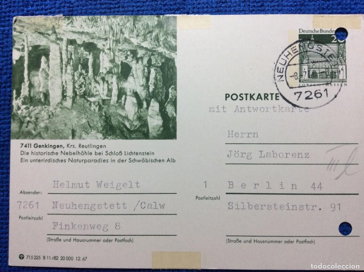Sellos: ALEMANIA 1968 ENTERO POSTAL CIRCULADO (1DDG72)