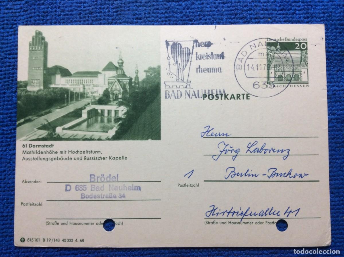 Sellos: ALEMANIA 1970 ENTERO POSTAL CIRCULADO. MATASELLOS INTERESANTE (1DDG73)