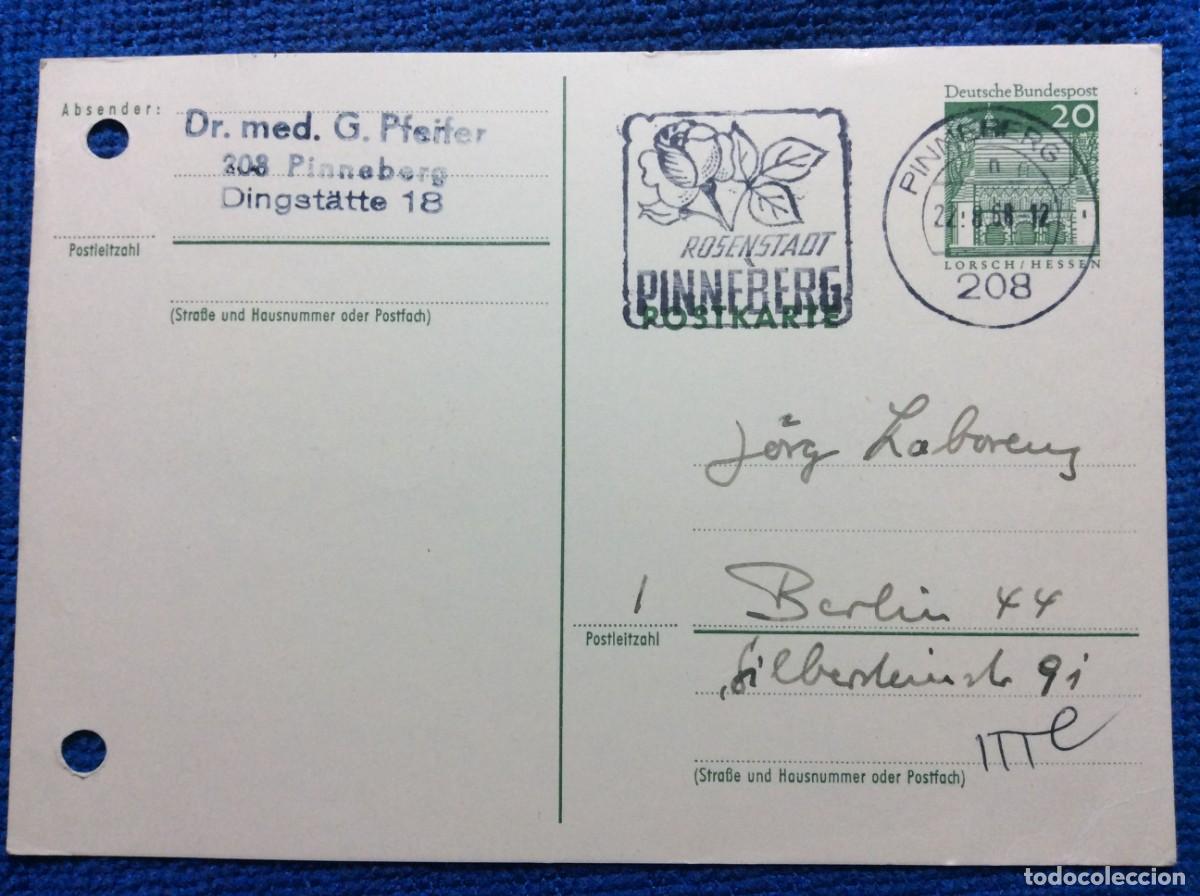 Sellos: ALEMANIA 1968 ENTERO POSTAL CIRCULADO. MATASELLOS INTERESANTE (1DDG81)