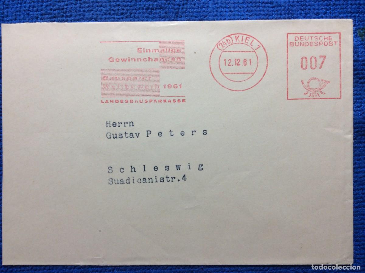 Sellos: ALEMANIA 1961. CARTA CIRCULADA. FRANQUEO MEC&Aacute;NICO INTERESANTE (1DDG89)