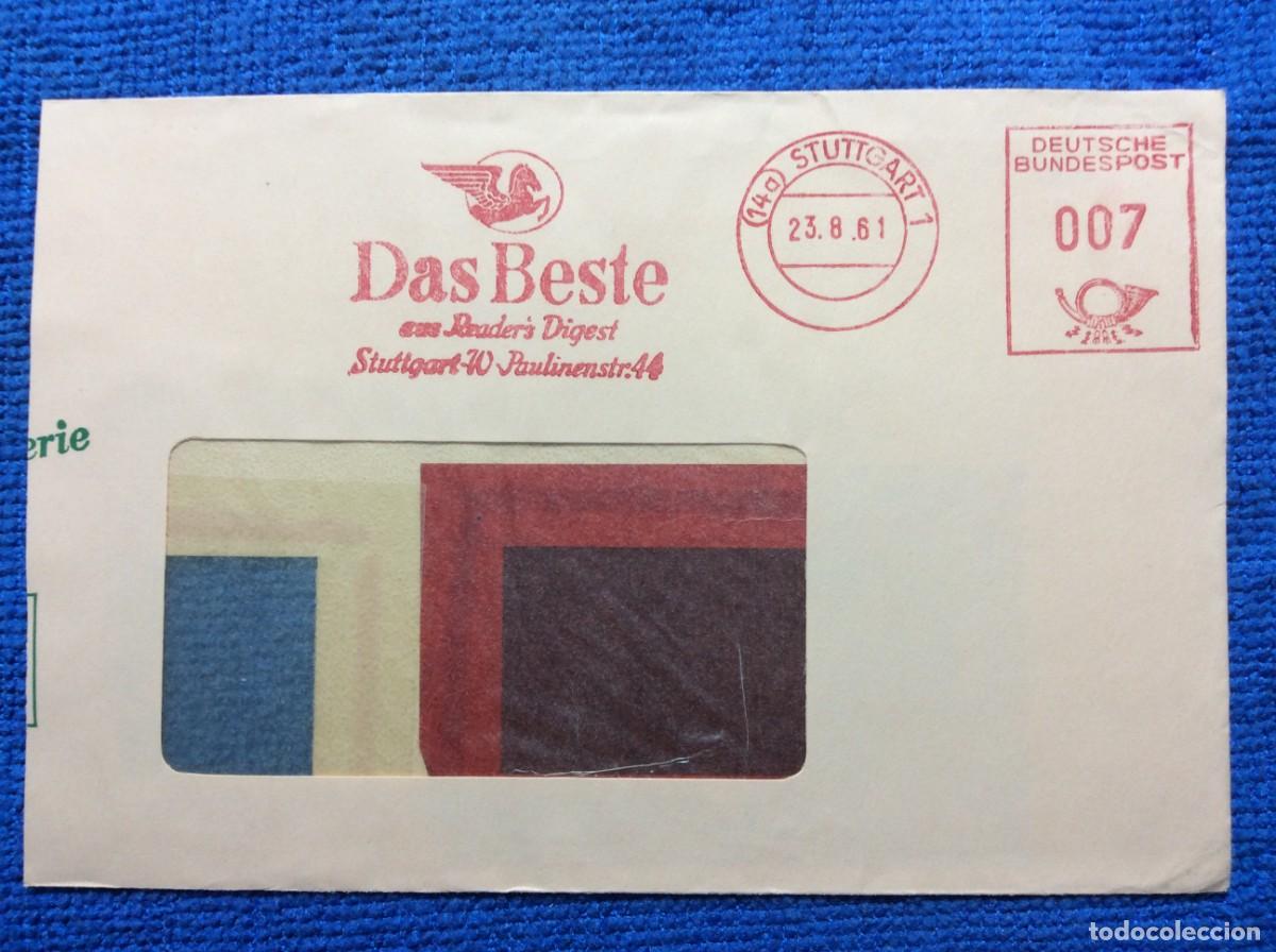 Sellos: ALEMANIA 1961. CARTA CIRCULADA. FRANQUEO MEC&Aacute;NICO INTERESANTE (1DDG91)
