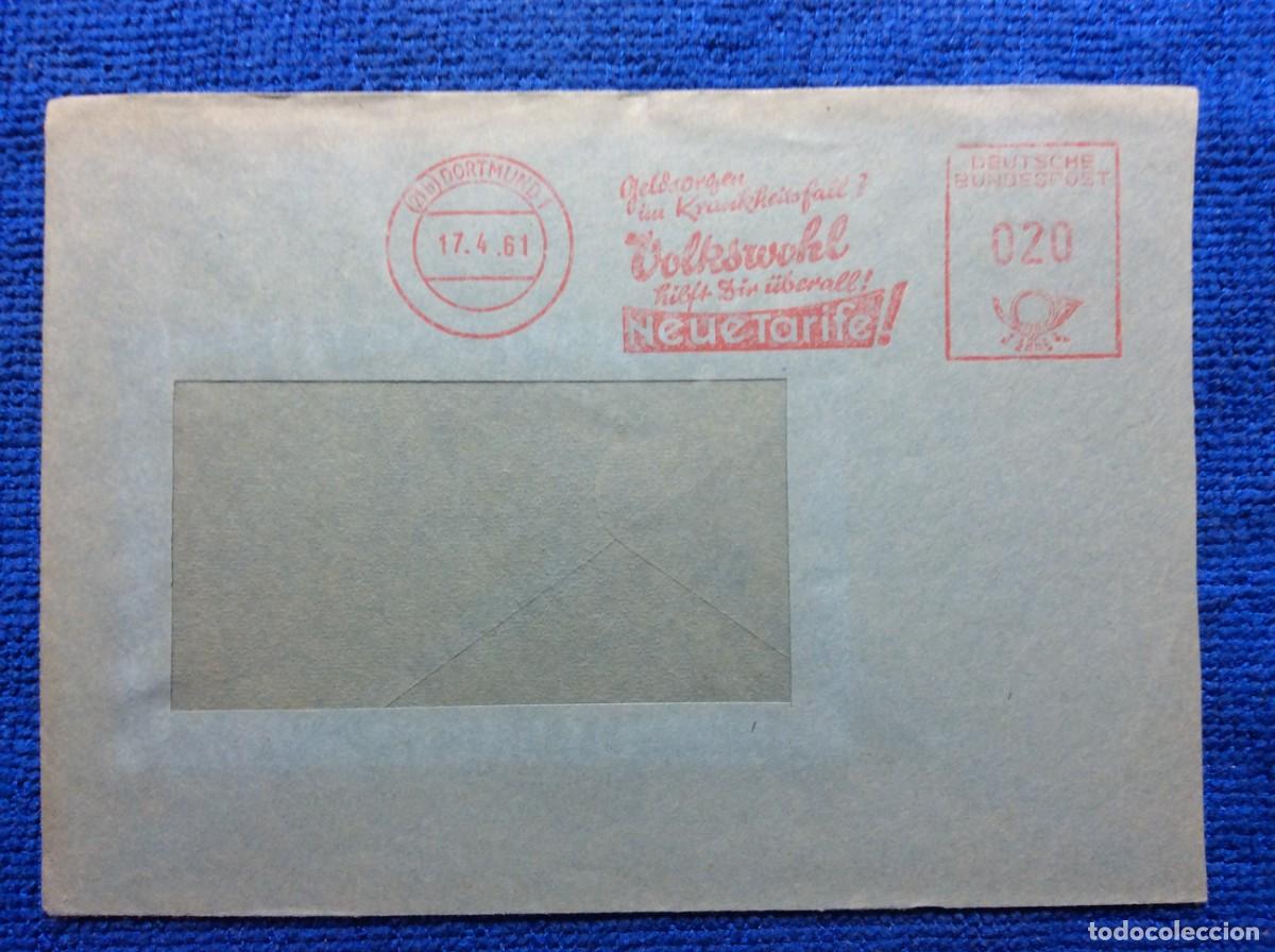 Sellos: ALEMANIA 1961. CARTA CIRCULADA. FRANQUEO MEC&Aacute;NICO INTERESANTE (1DDG93)